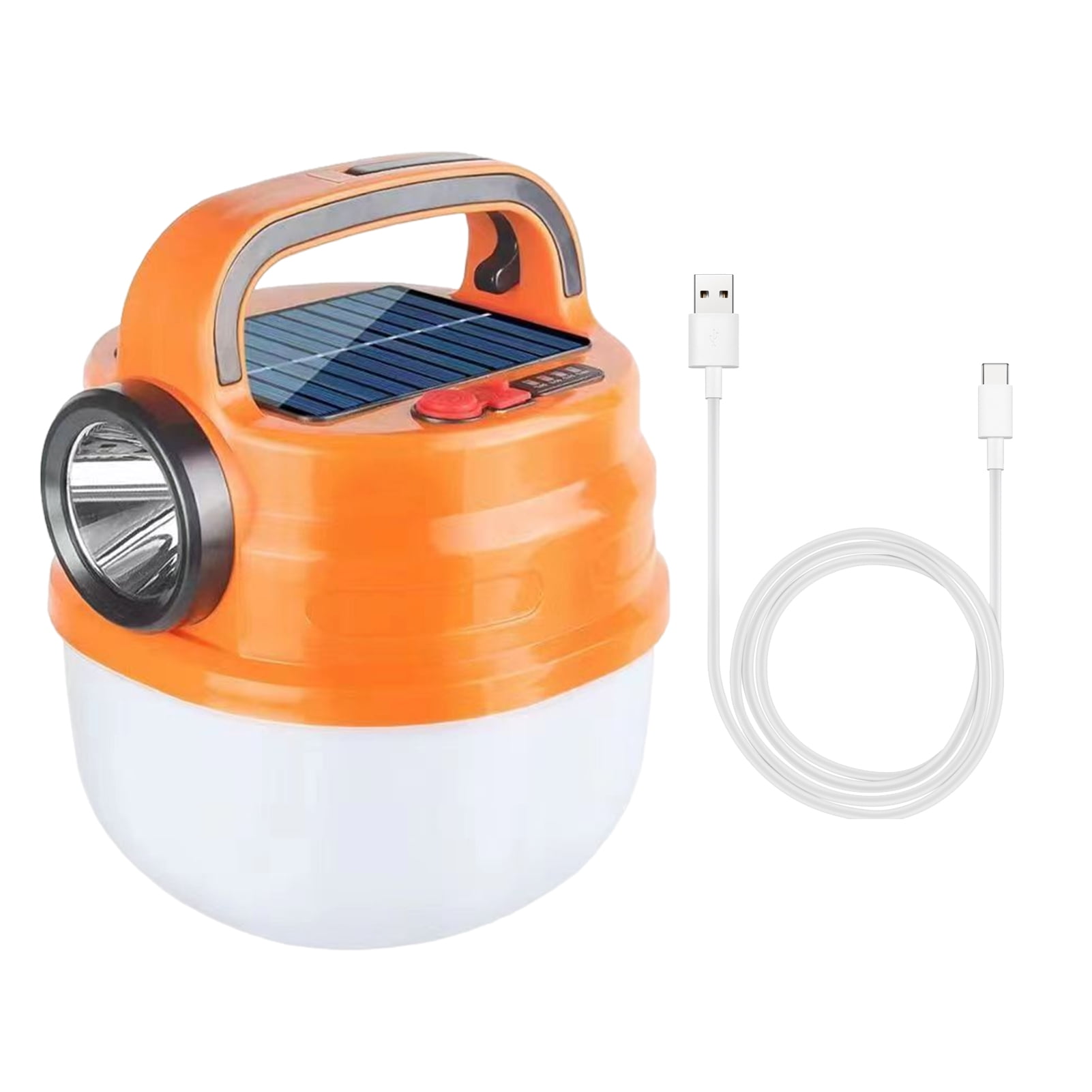 Pebbuoy Portable Outdoor Camping Light with Handle Super Bright High Lumens Multiple Lighting Modes Waterproof Solar Power Camping Tent Lantern