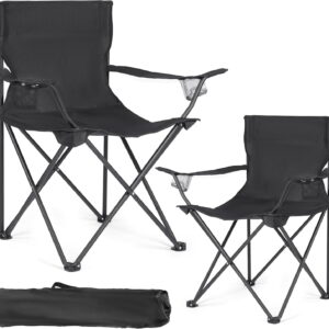 Camping Chairs -Lightweight and Supportive Chairs for Adult and Lightweight Individuals - Compact, Durable, and Portable - Ideal for Camping, Hiking, Beach, and Picnics -Carry Bag