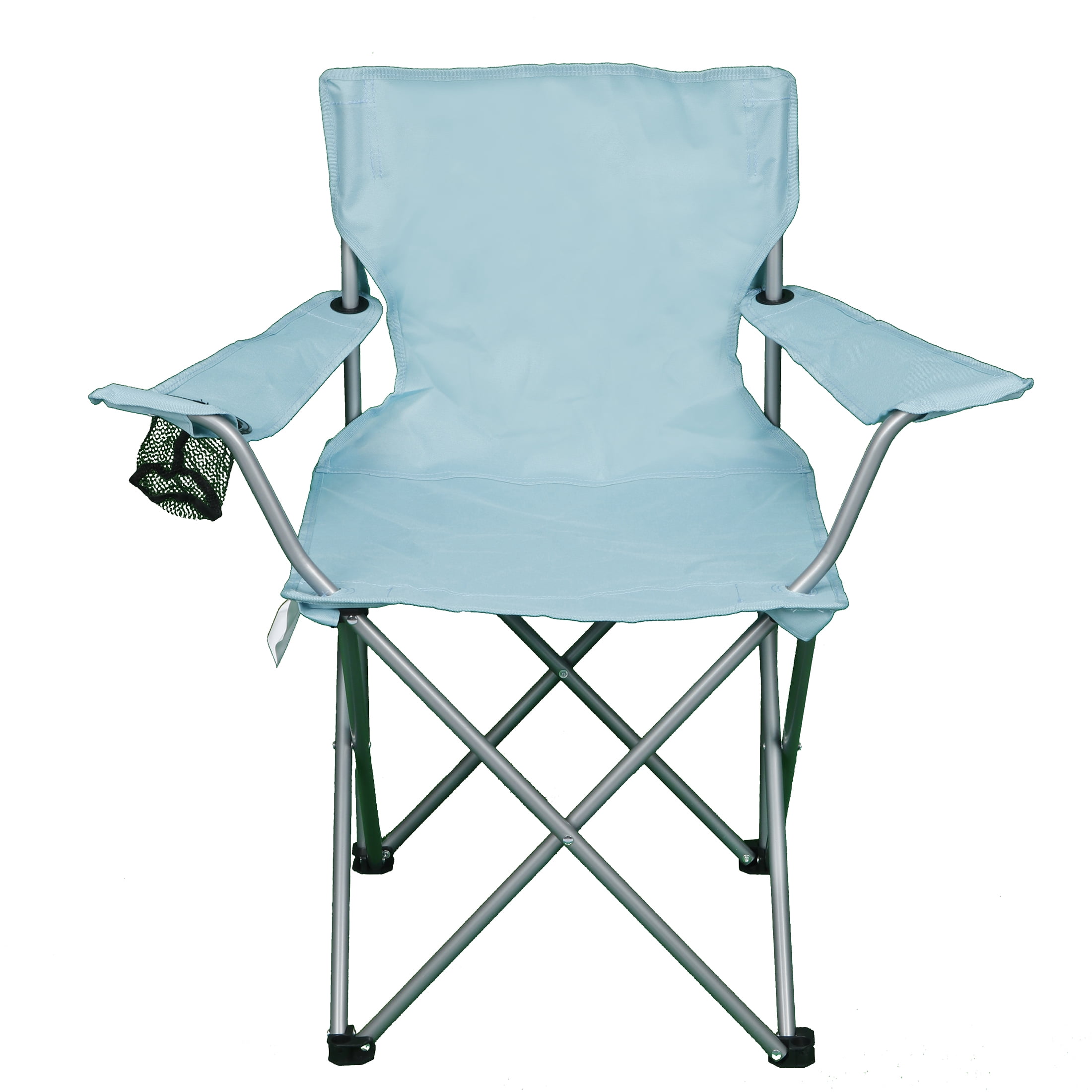 Ozark Trail Folding Camp Chair with Cup Holder – Lightweight, Portable Outdoor Chair for Camping, Tailgating & Sports – Vintage Blue