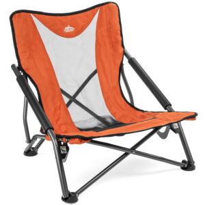 Cascade Mountain Tech Low Profile Camp Chair - Orange, with Carry Bag