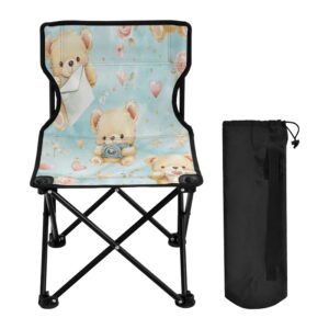 YAZAOO Camping Chairs Modern Bears with Love Letters Pattern Folding chair