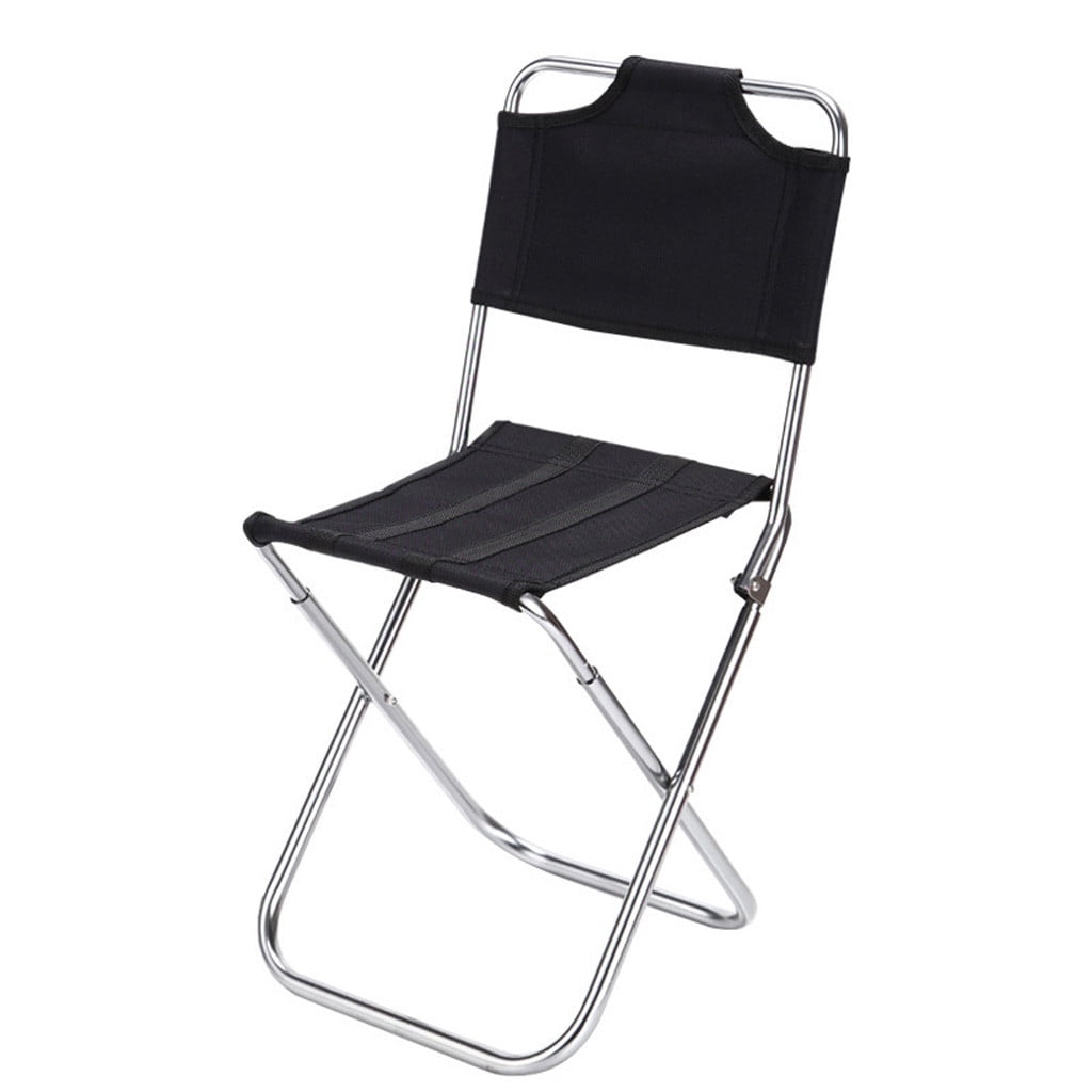 Fnochy Camping Folding Chair, Outdoor Portable Sturdy Backrest Aluminum Alloy Mini Small Chairs With Carry Bag For Outside Fishing Chair Barbecue Lawn Garden Porch Backyard