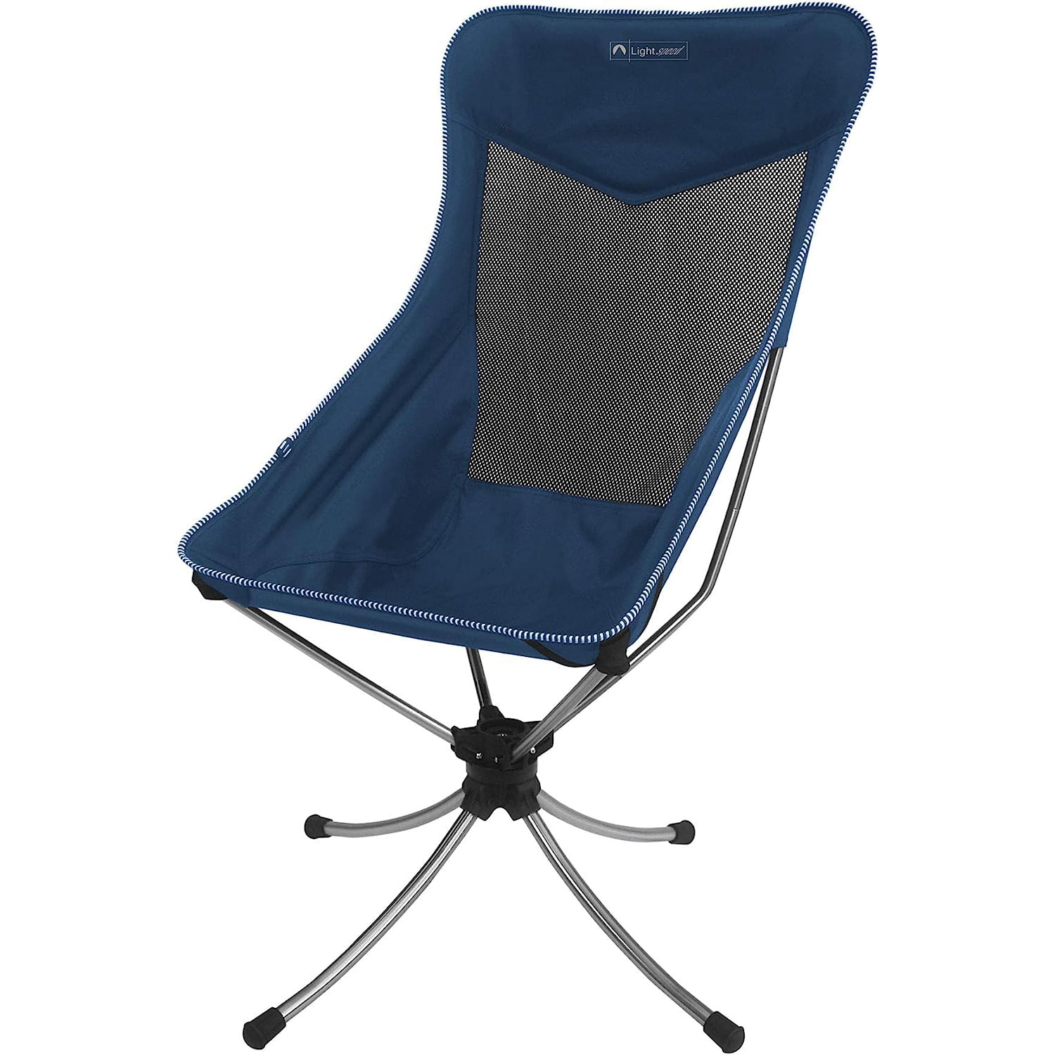 Lightspeed Outdoors Tall Swivel Camp Chair, Blue, 1