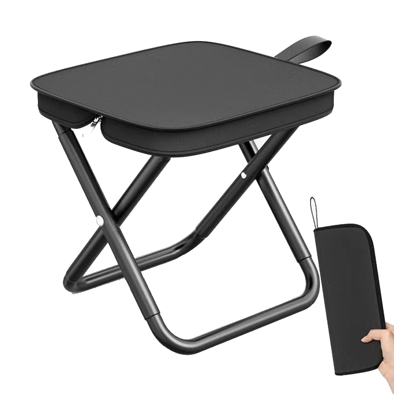 BTideas Small Camping Stool , Folding Small Chair Portable Camp Stool, Size 11.2*10.4*9''