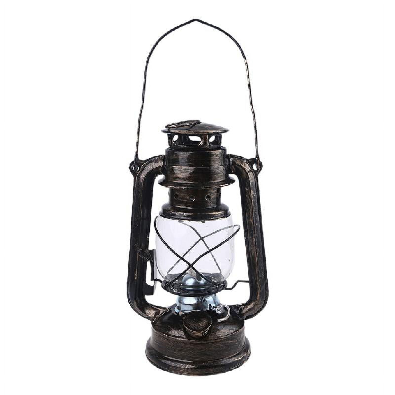 SDFGTstore Vintage Metal Oil Lamp Portable Lantern Kerosene Light Outdoor Camping Bar Home Decorations