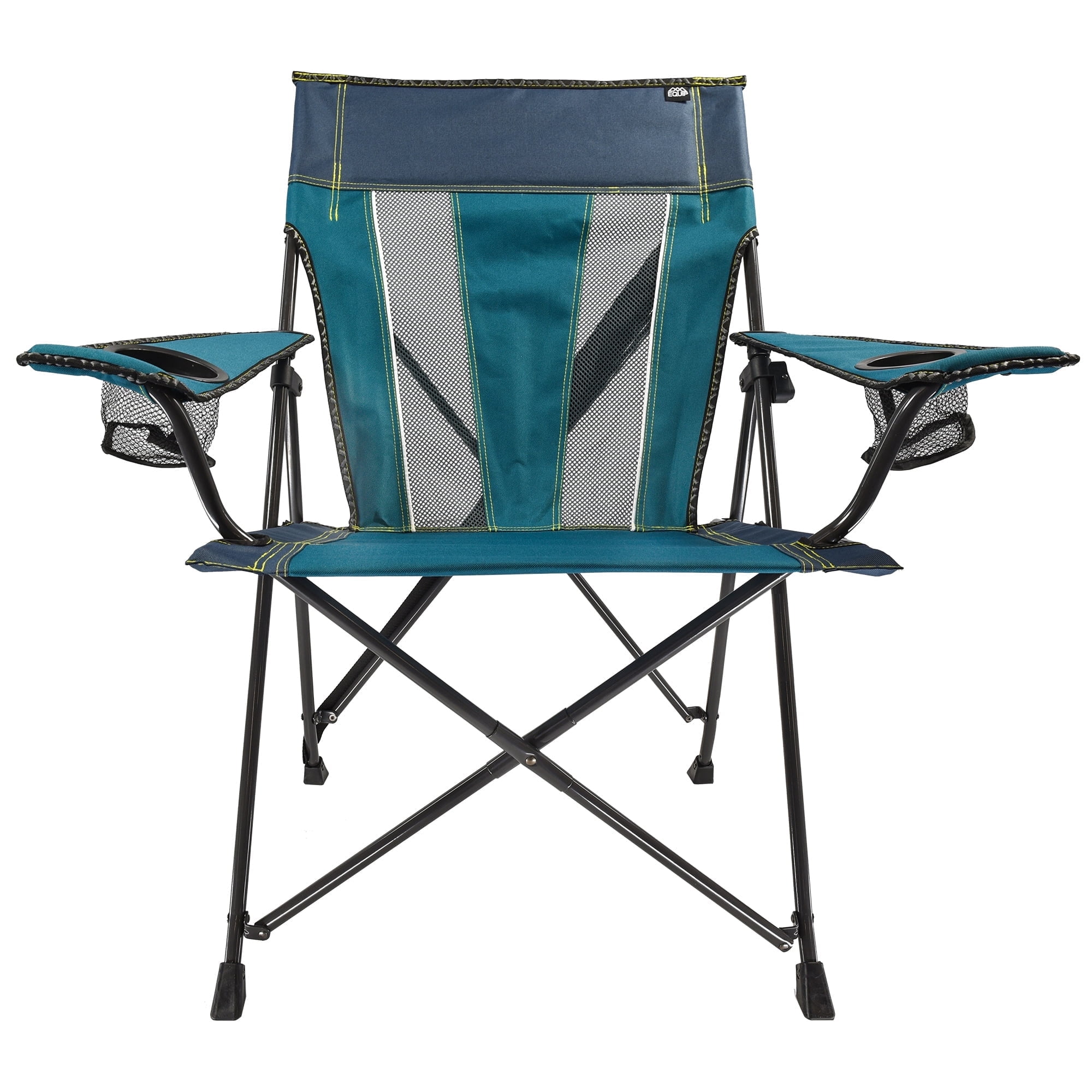 Equip Comfort Click Chair, Foldable Outdoor Seating with Mesh Back, Cup Holder, and Carry Bag, Supports 300 lbs