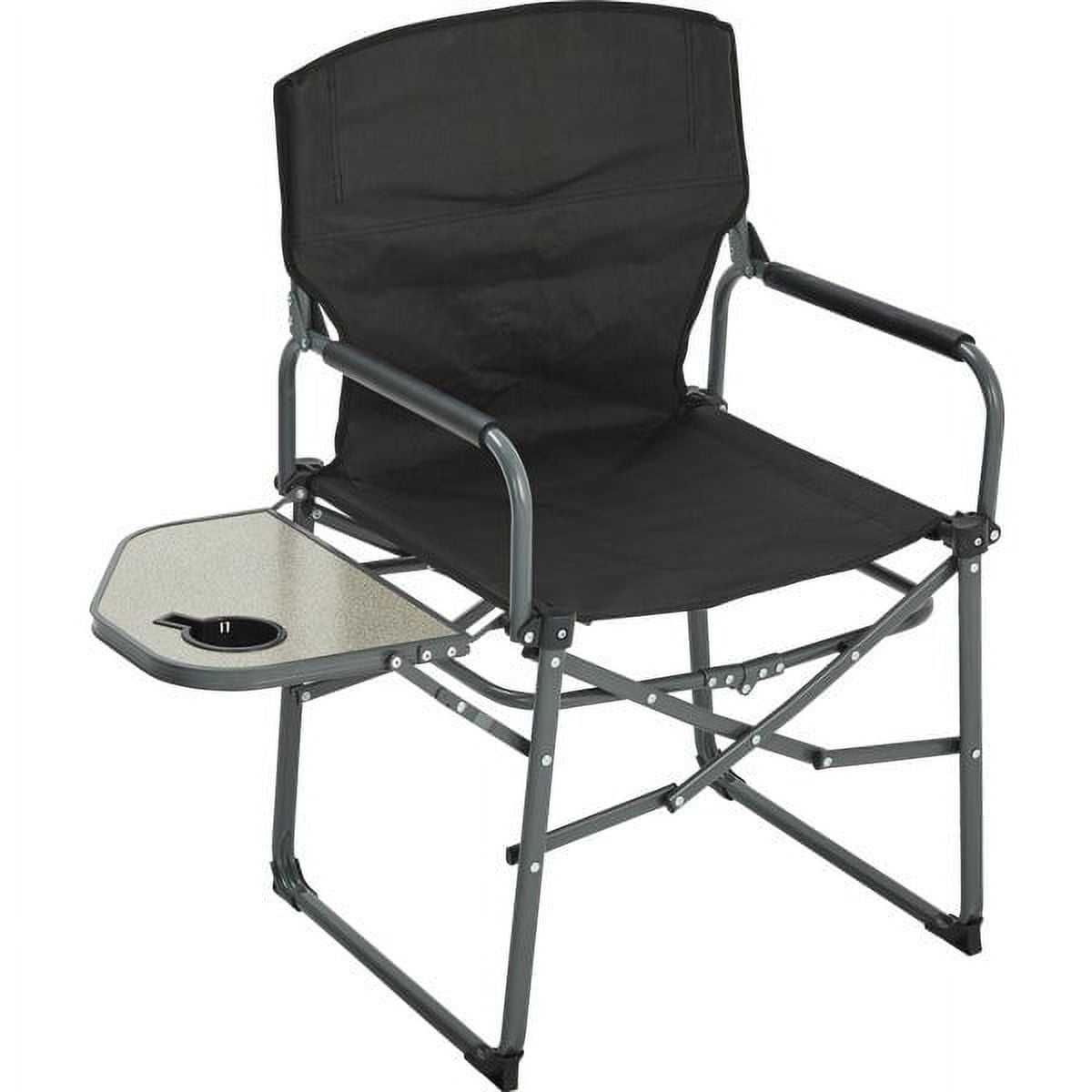 Do it Best Tools Director Folding Camp Chair with Side Table - Black