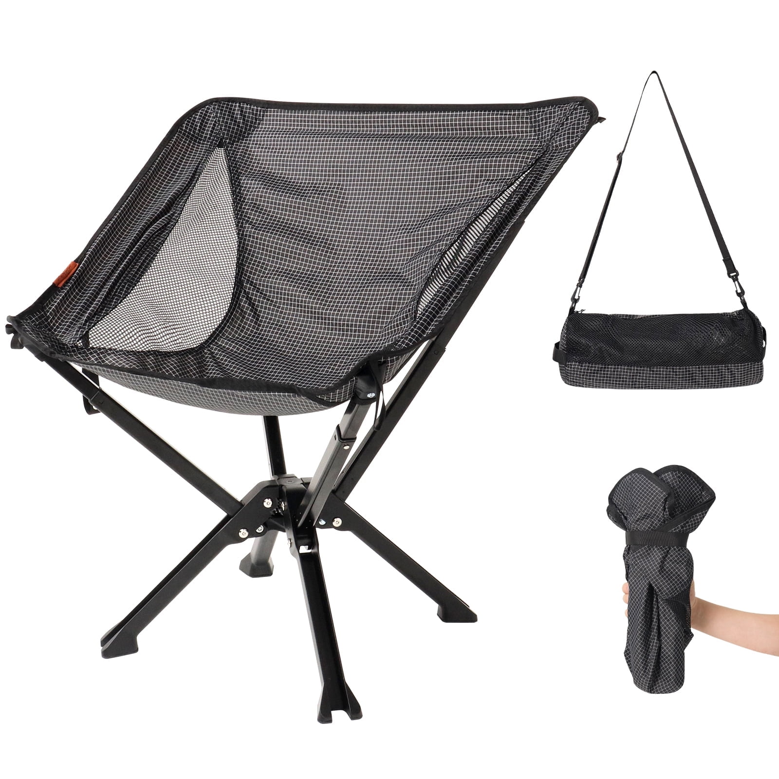 Portable Chair with Carry Bag - Durable and Ultra-light Folding Chair for Camping - Supports 300 Lbs - Perfect for Outdoor Adventures