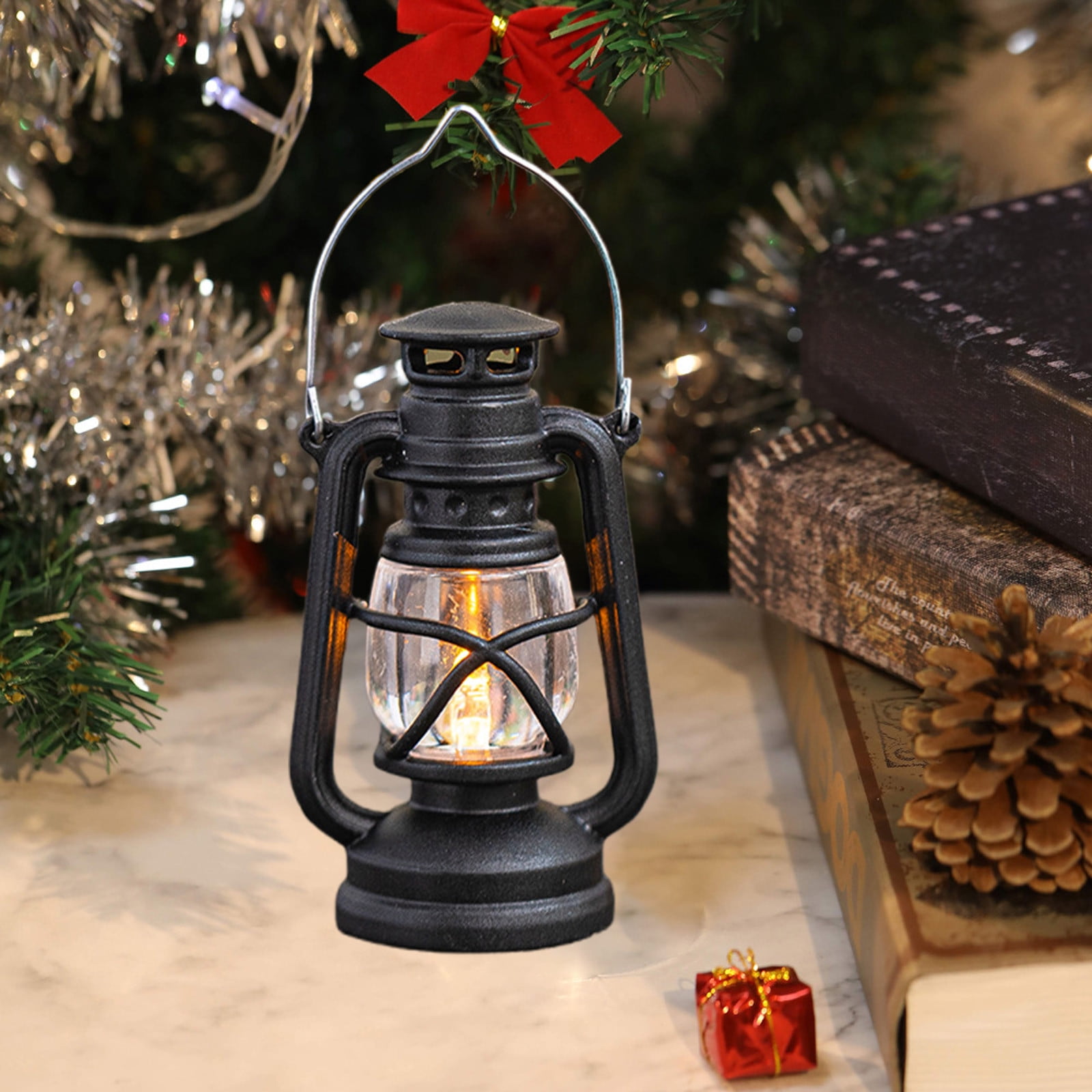 JingChun Hurricane Lantern Small Original Oil Burning Lantern Vintage Oil Lamp Outdoor Indoor Christmas Decorative Kerosene Lamp Hanging Kerosene Fuel Lanterns for Camping Home Patio