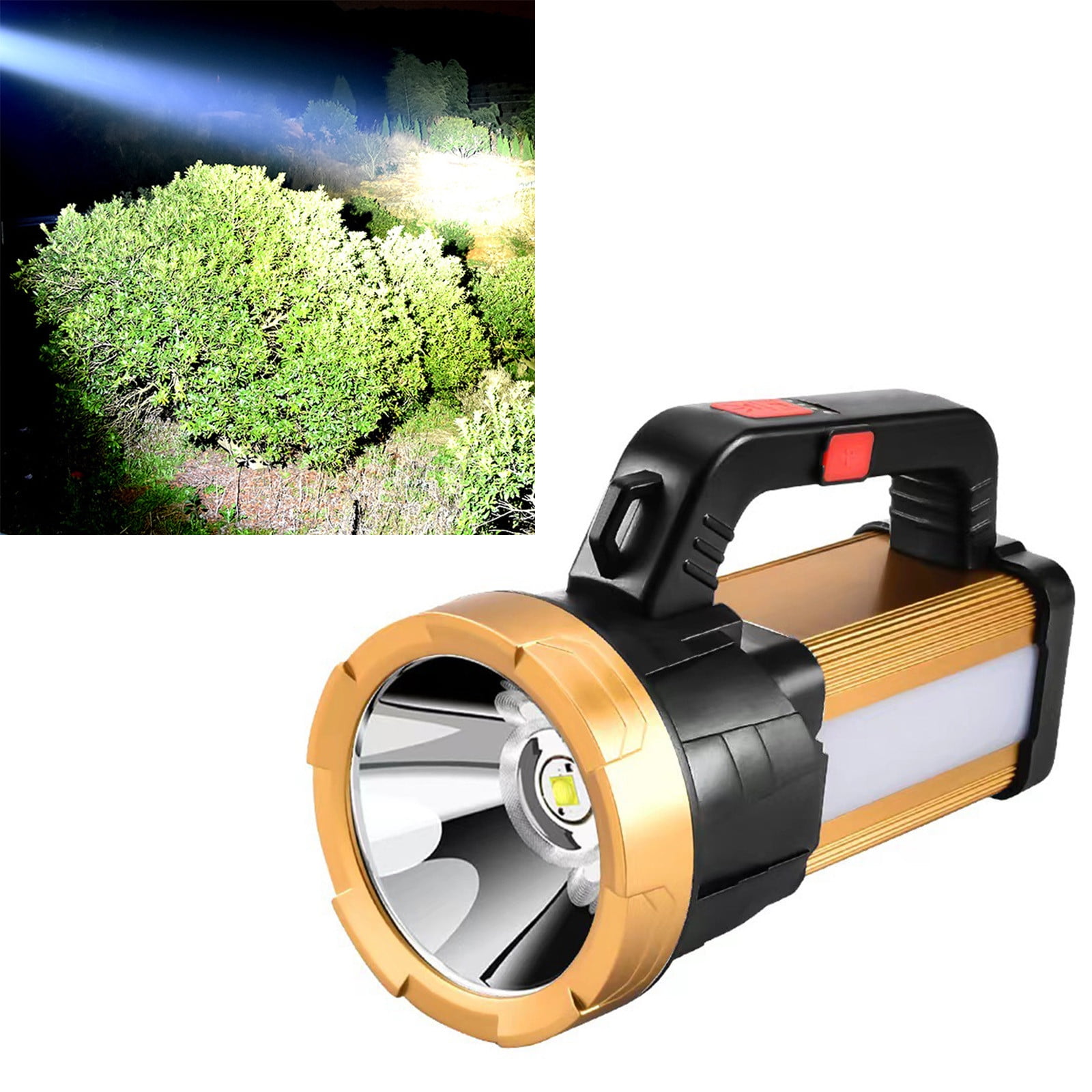 Hmsavn Flashlight Portable Camping Tent Light With Cob Light, With 6 Light Modes, Lightweight And Super Bright, Lamp For Outdoor Home And Car, For Hunting Boating