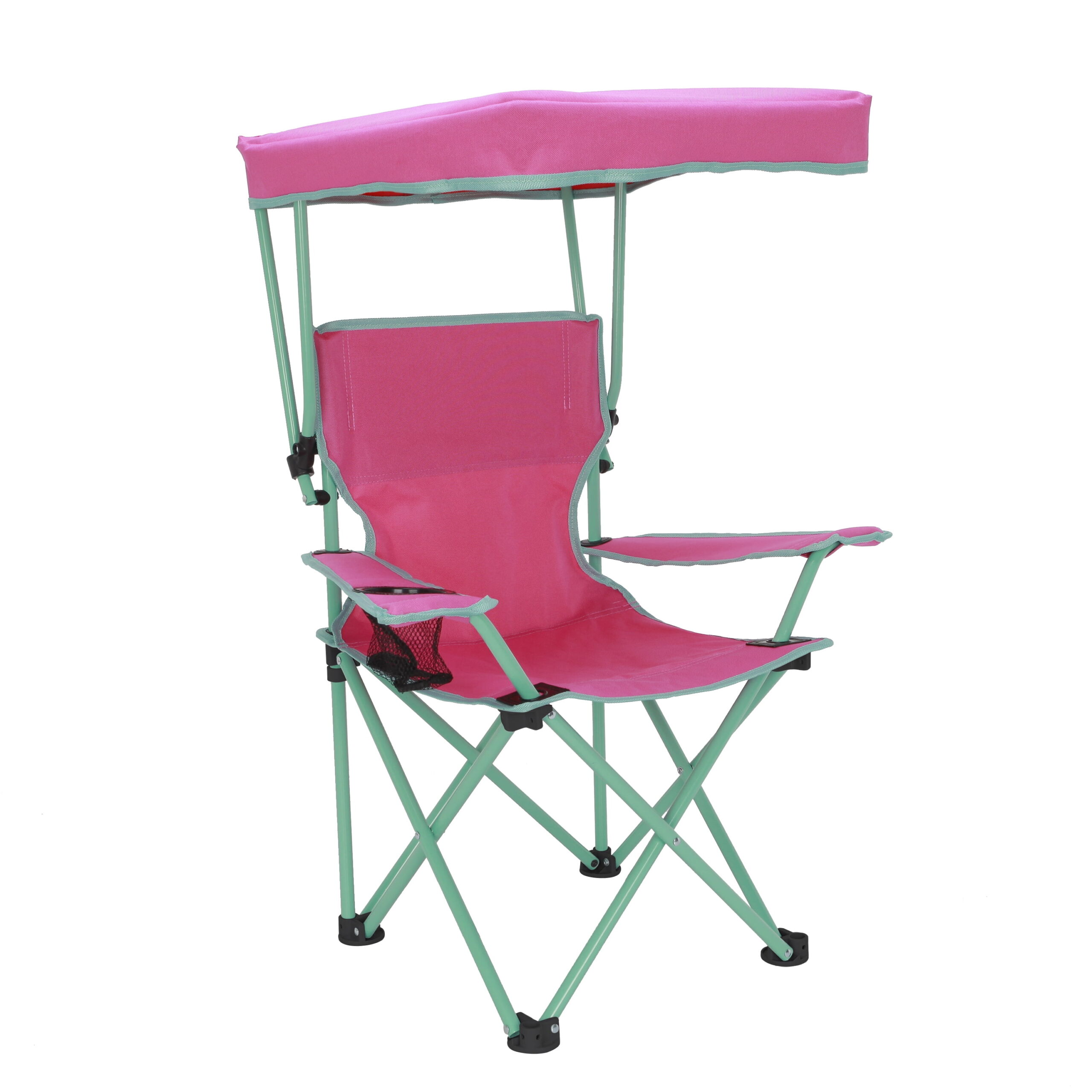 Ozark Trail Kids Canopy Chair with Safety Lock (125 lb. Capacity), Pink/Green