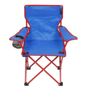 Ozark Trail Quad Camp Chair with Cupholder for Kids, Blue, Child Use